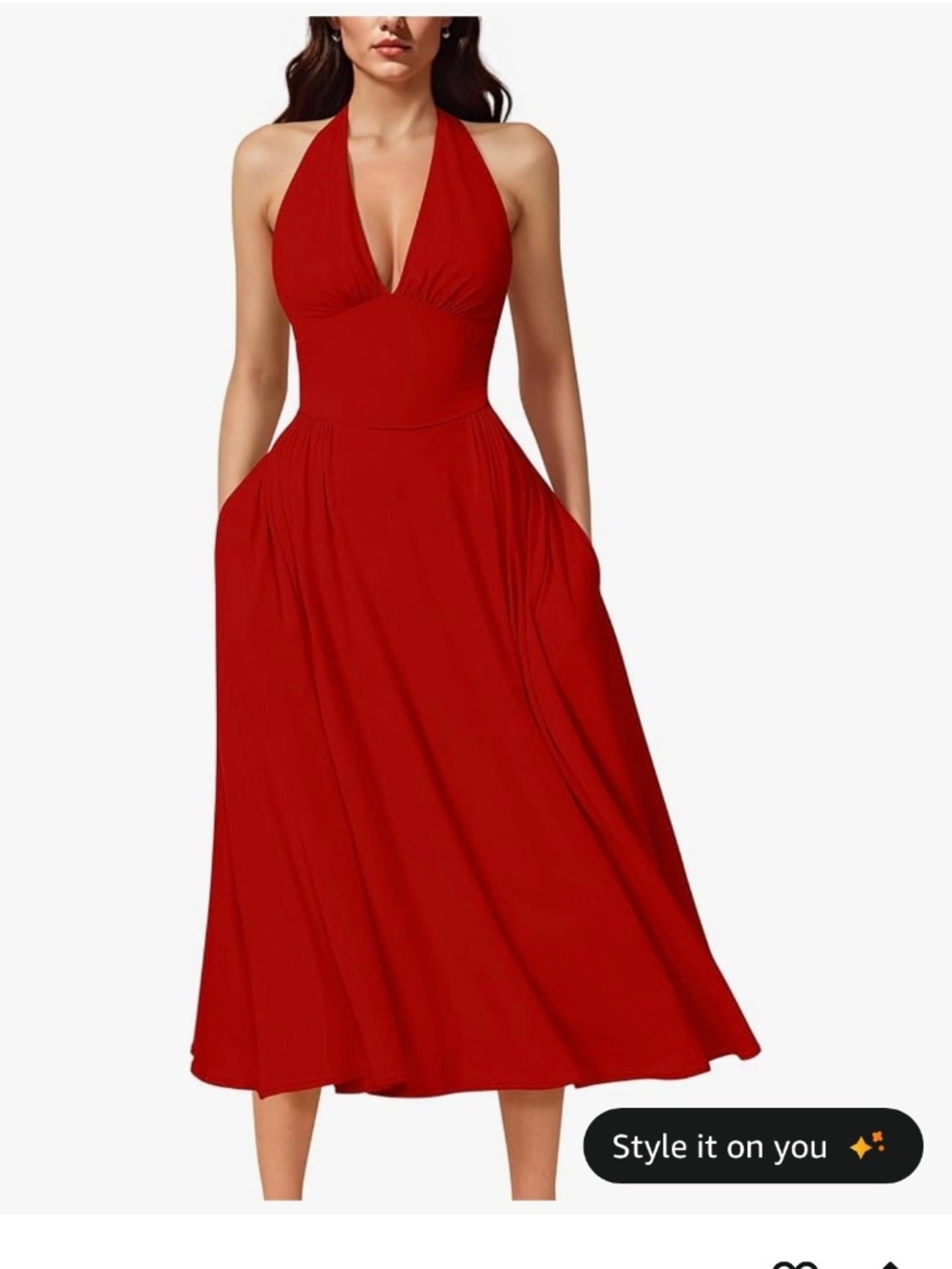 Red midi dress (medium)